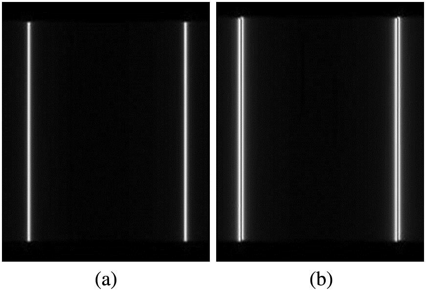 Comparison of the edge extracted images of a square object using (a) single-offset SPP and (b) two-offset SPPs.