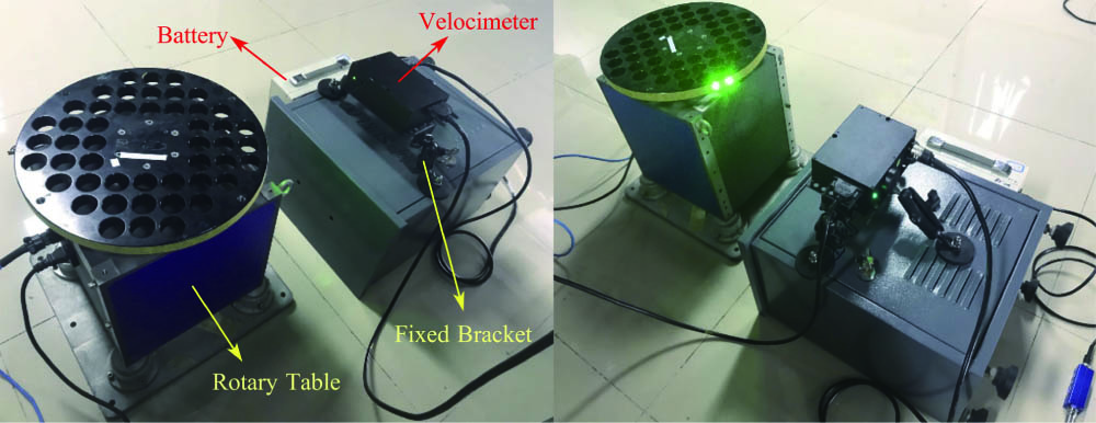 Rotational speed measuring system from different perspectives.