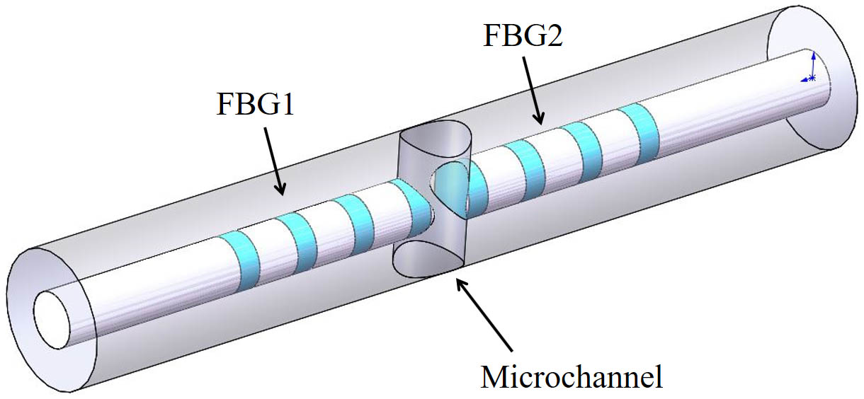 Schematic diagram of the designed PS-FBG.