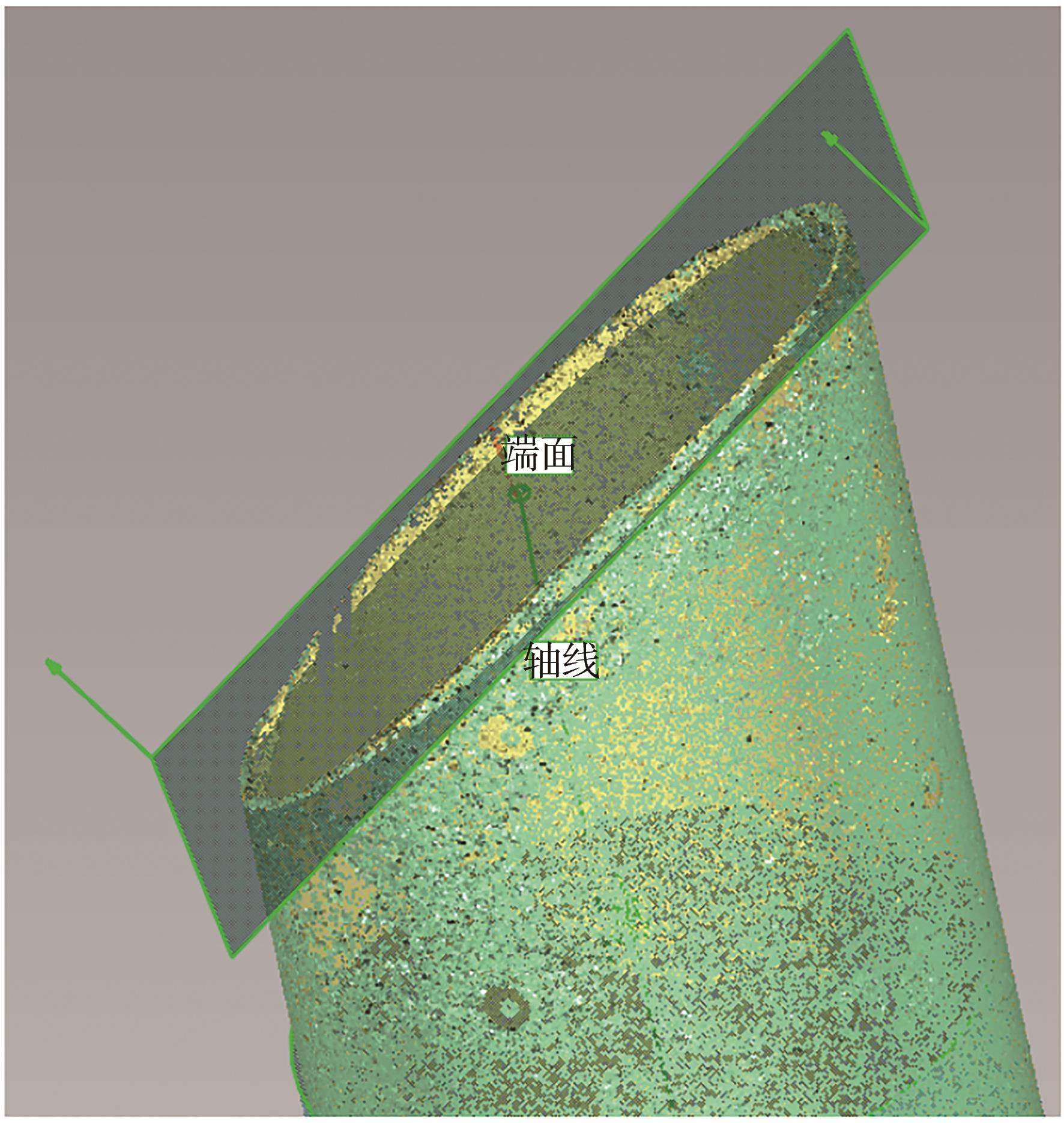 点云端点测量示意图