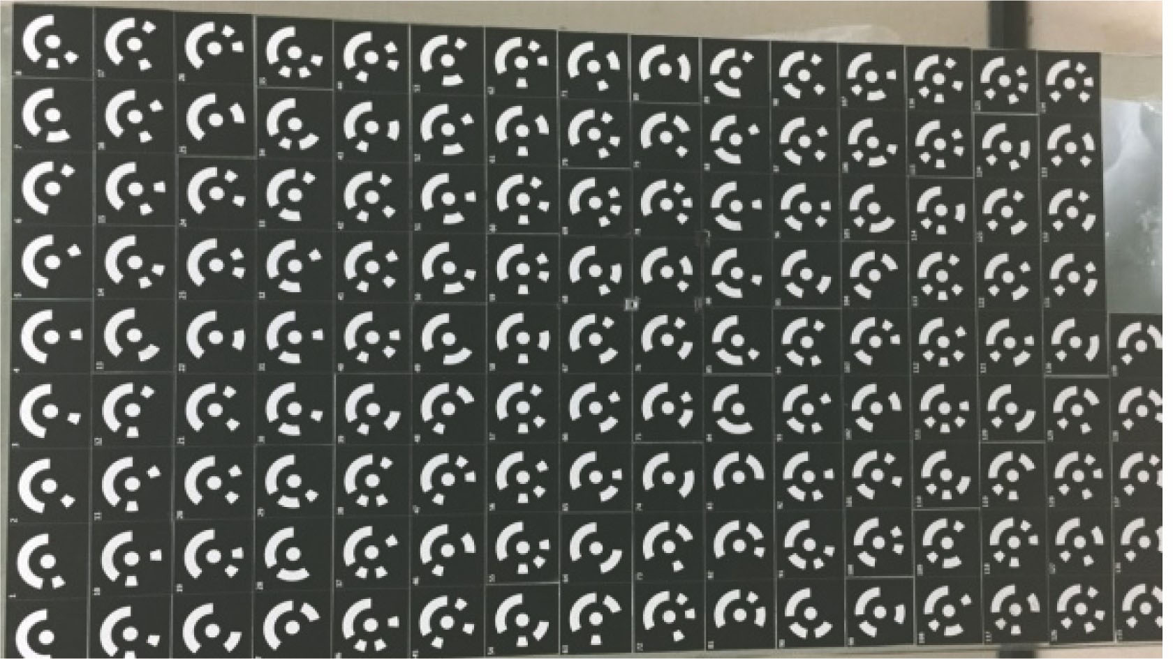 摄像机标定靶标实物图