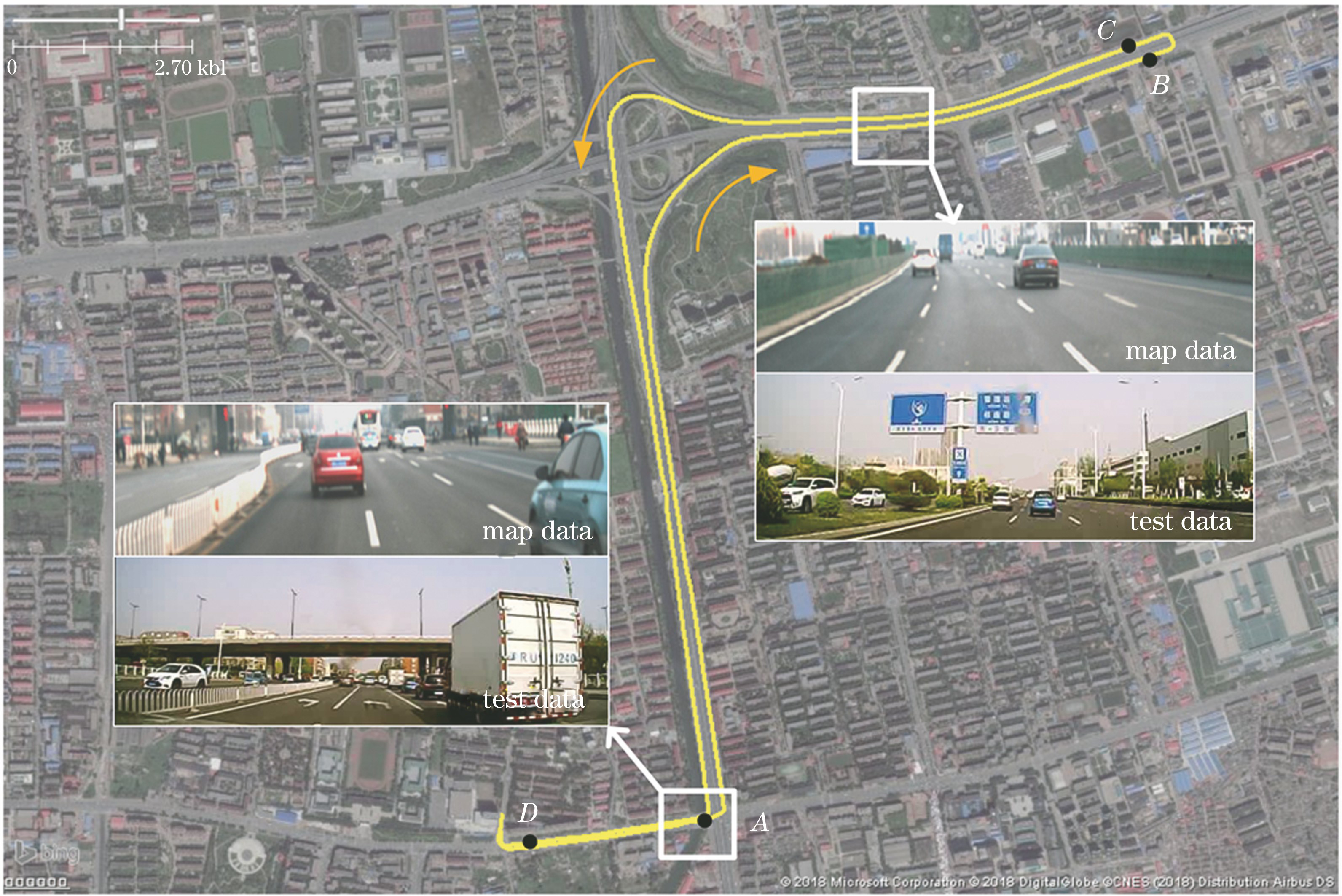 实验路段的卫星图