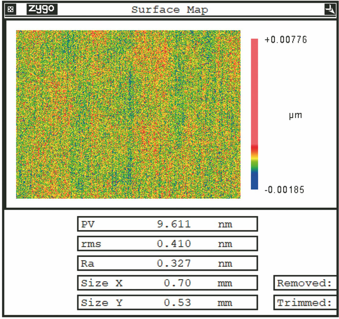 最终单晶SiC晶圆的表面粗糙度