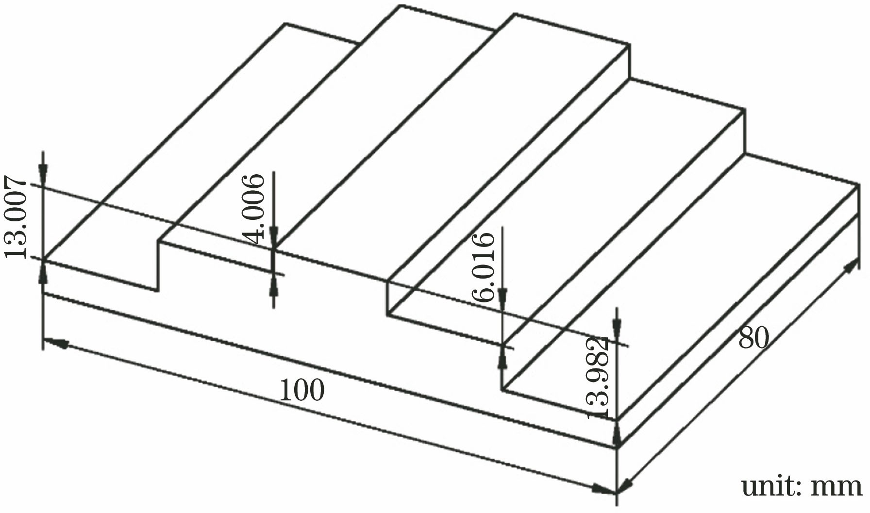 阶梯标准块与其尺寸