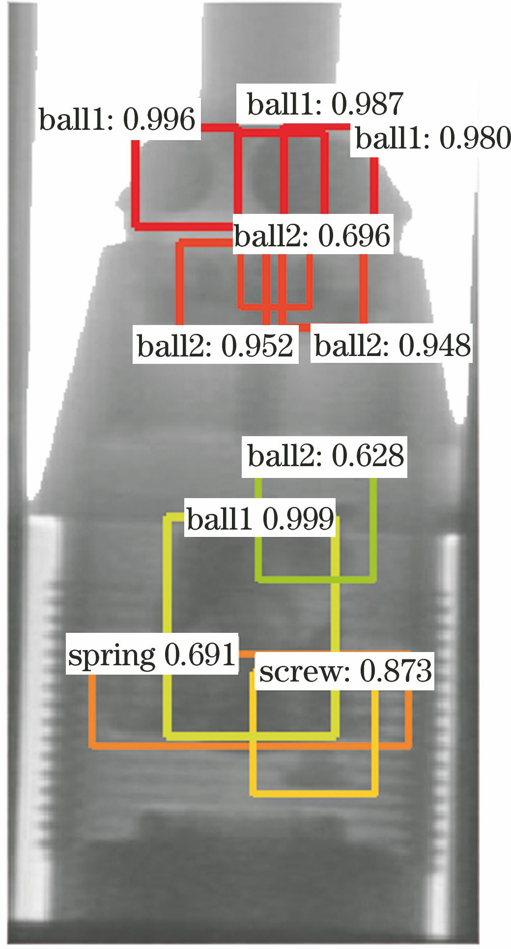 检测图像进行5°旋转后的检测结果