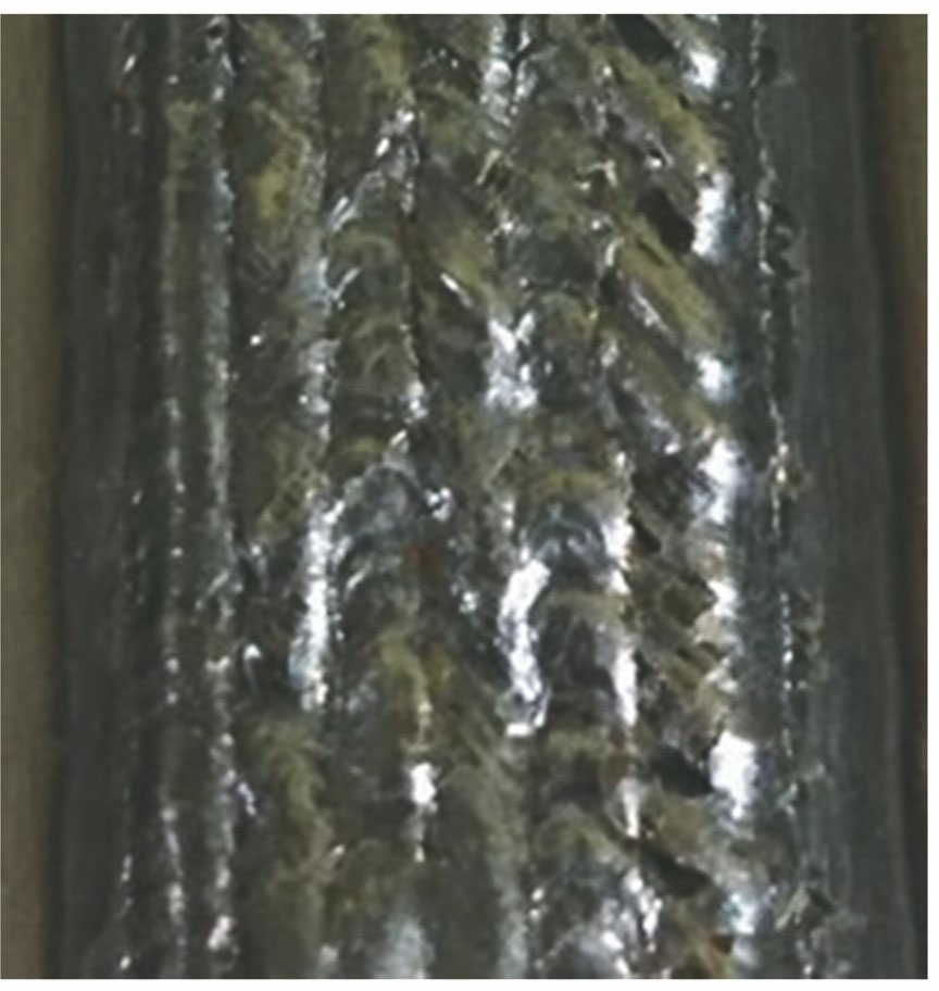 单层多道搭接表面形貌