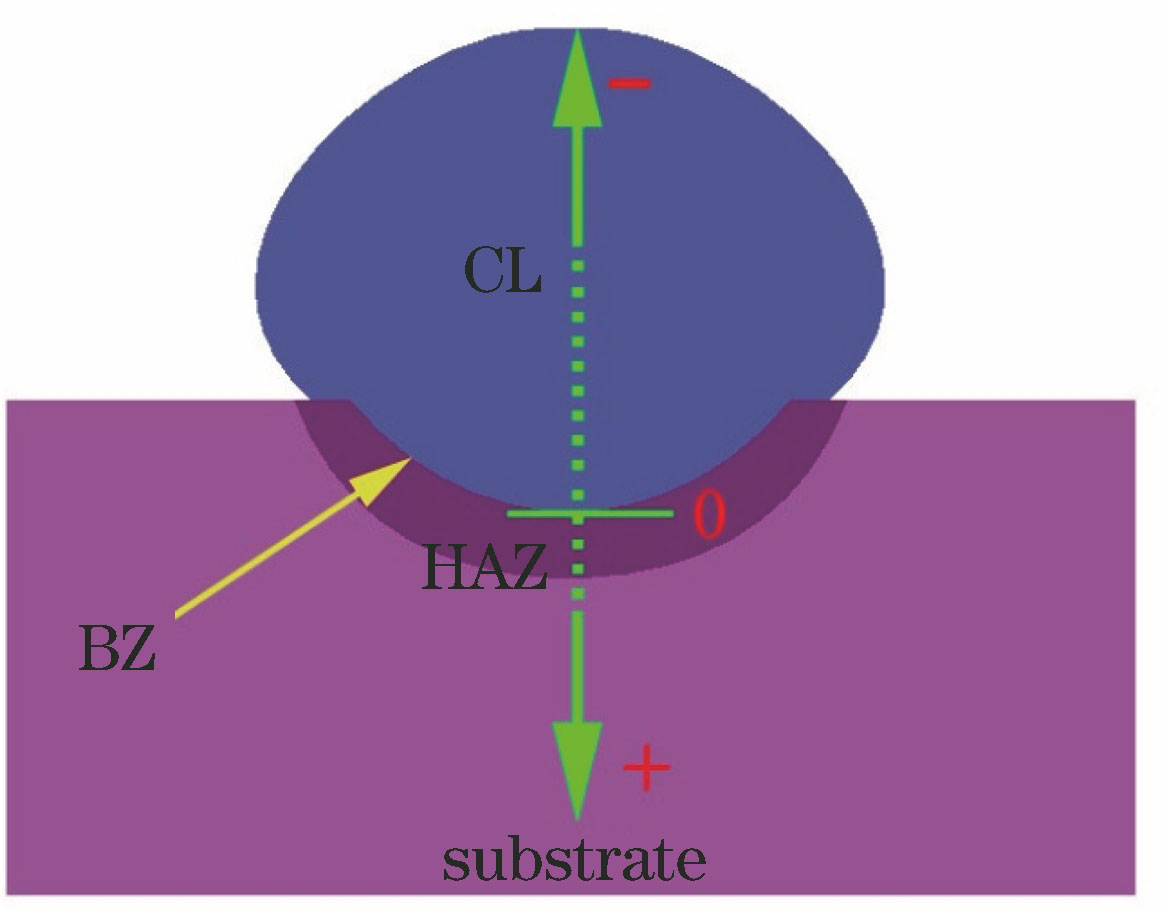 显微硬度测试位置示意图