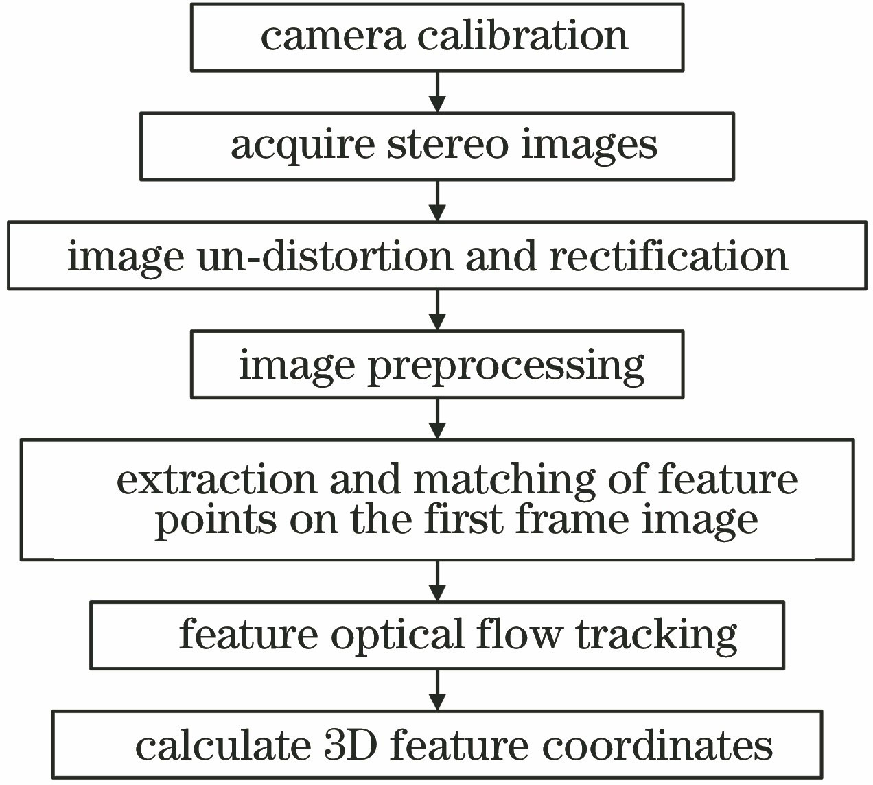 双目视觉振动测量流程