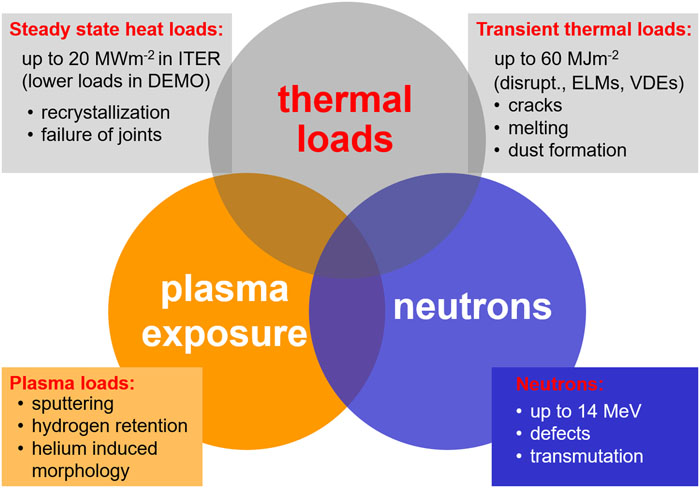 Synergistic wall loads in D-T-burning magnetic confinement experiments.