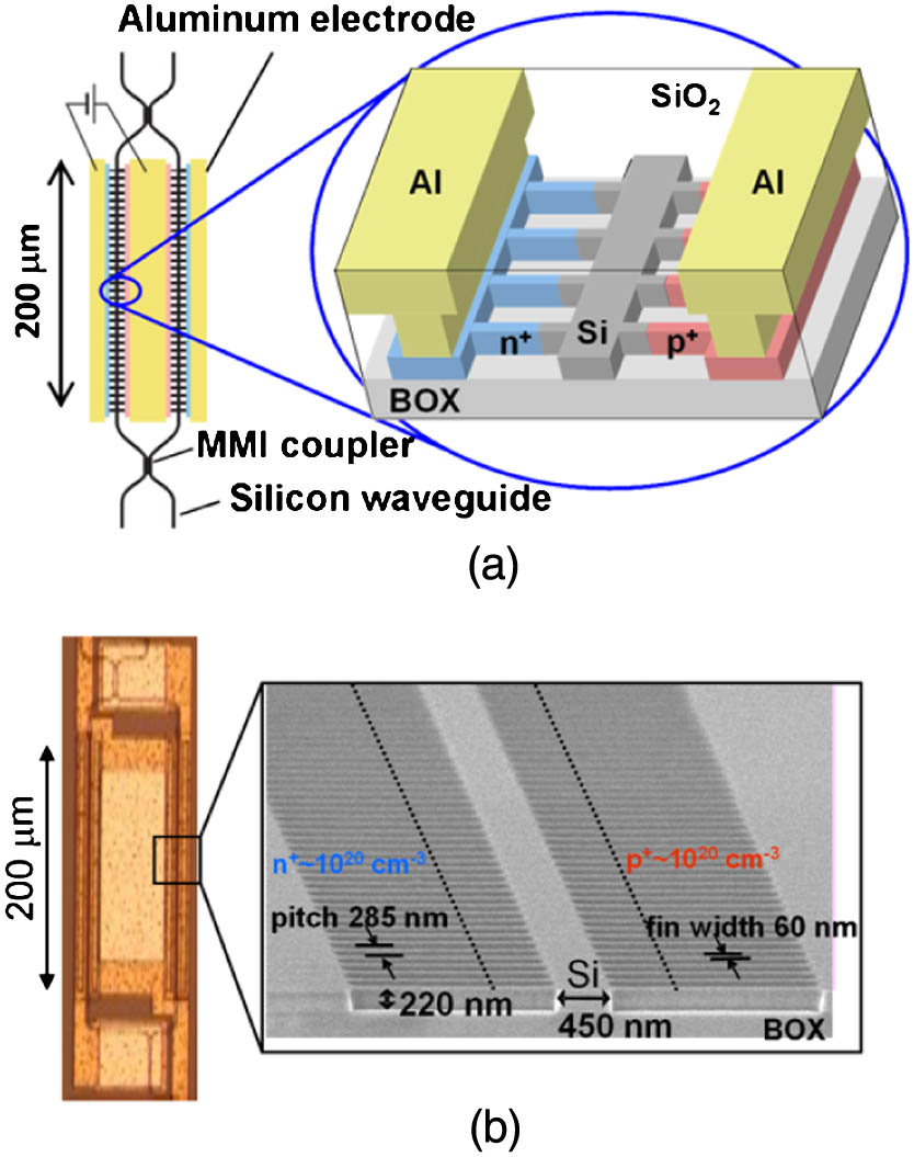 Schematic structure and images of the optical modulator.