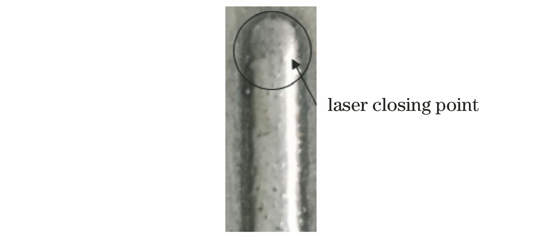 激光加载后的关光点