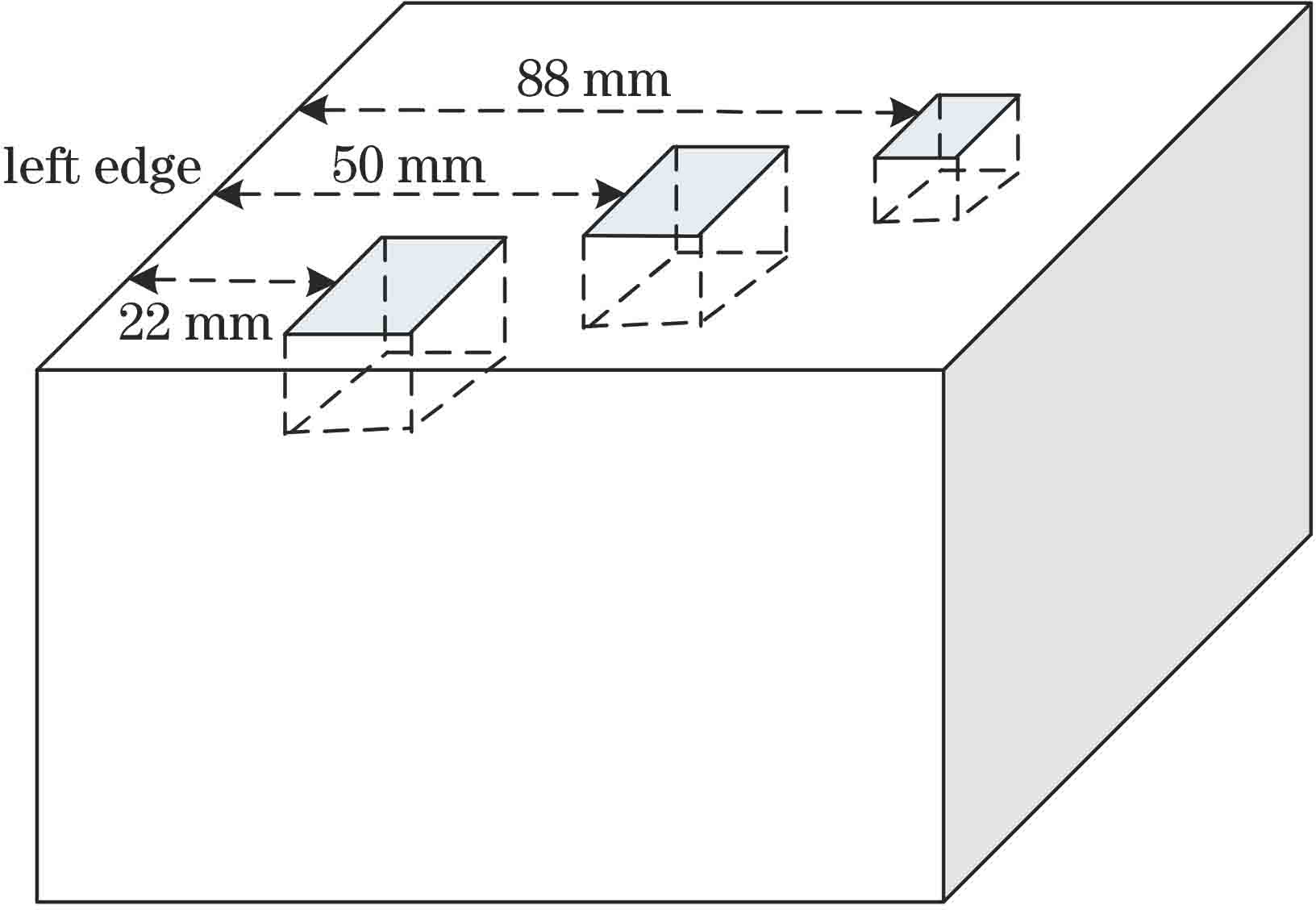 人工缺陷铝板样品示意图