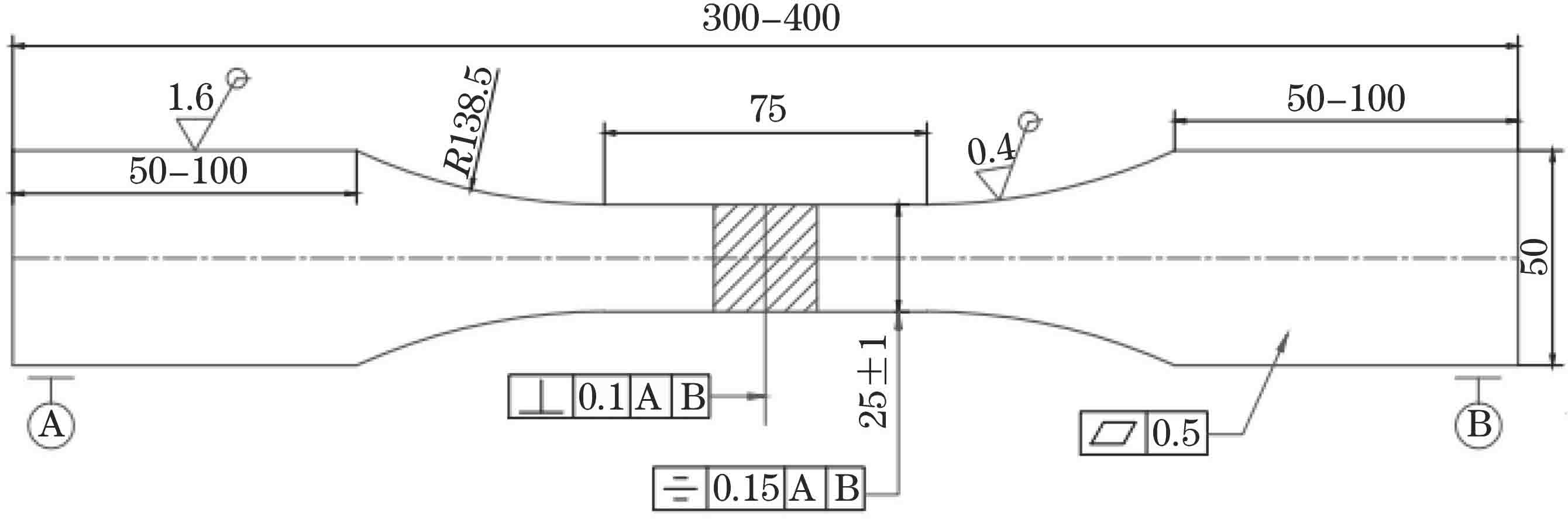 疲劳及拉伸试样尺寸