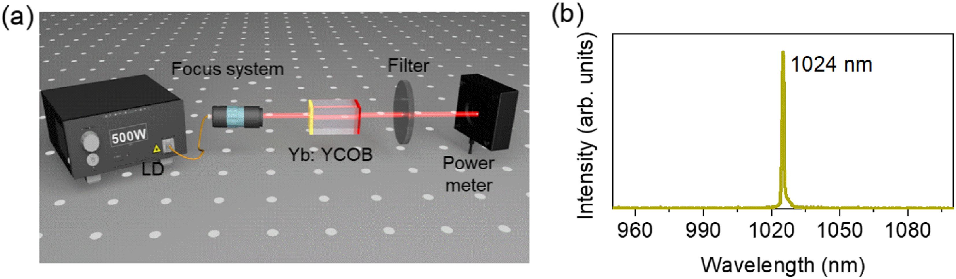 Quasi-continuous-wave diode-pumped Yb:YCOB monolithic laser