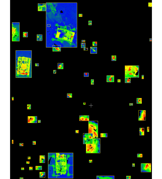 实验区典型障碍物识别结果(俯视图)