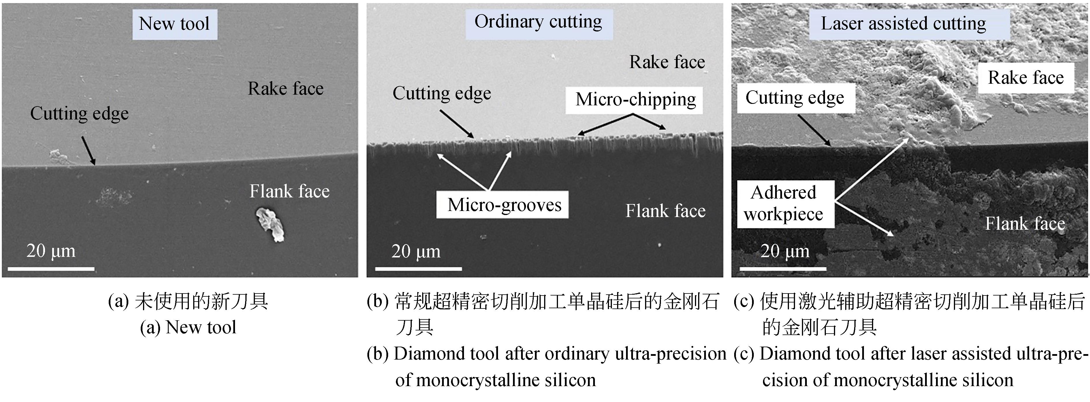 金刚石刀具的微观形貌