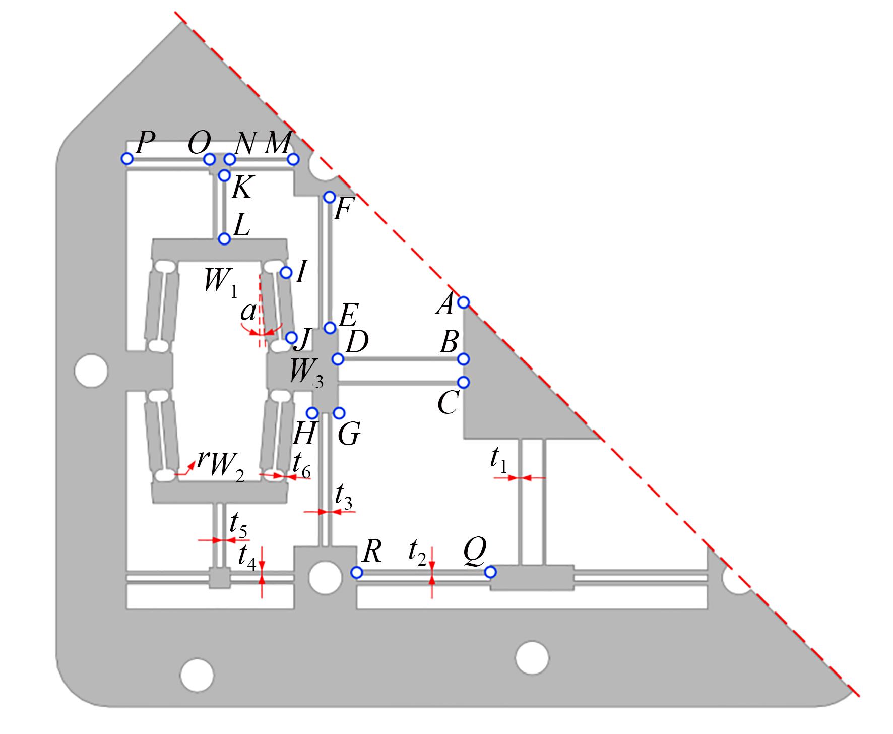 驱动机构的关键尺寸