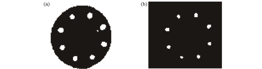 阈值分割后的ROI图像。(a)T1阈值分割后的图像;(b)T2阈值分割后的图像