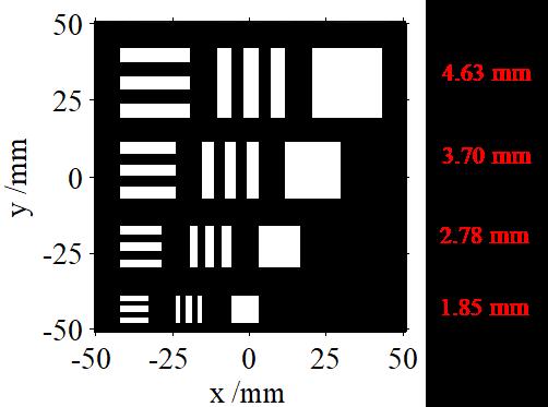 分辨率测试板示意图