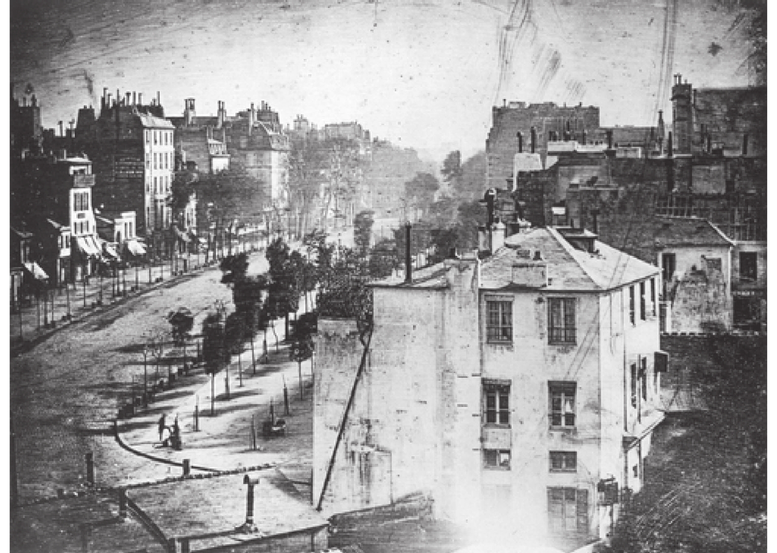 1838年达盖尔所拍摄的《Boulevard du Temple》