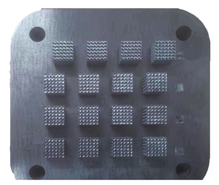 SLM成型试样的宏观形貌