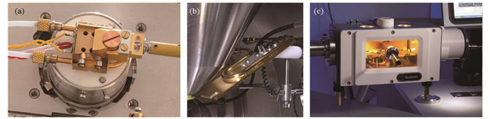 Quorum公司的冷台系统。(a)冷台模块;(b)冷阱模块;(c)带有磁控溅射镀膜功能的冷冻样品传输模块